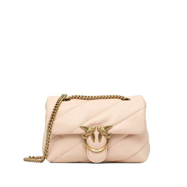 ピンコ レディース ショルダーバッグ 御徒面子 Small love quilted shoulder bag Pink
