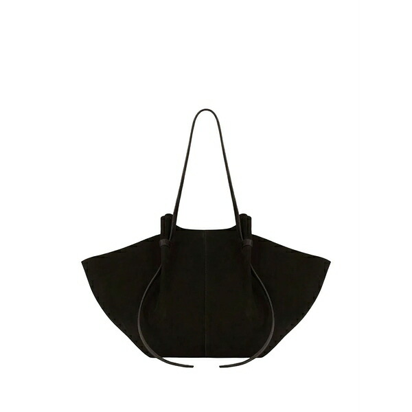 ユゼフィ レディース ショルダーバッグ 御徒面子 Large mochi suede shoulder bag Black