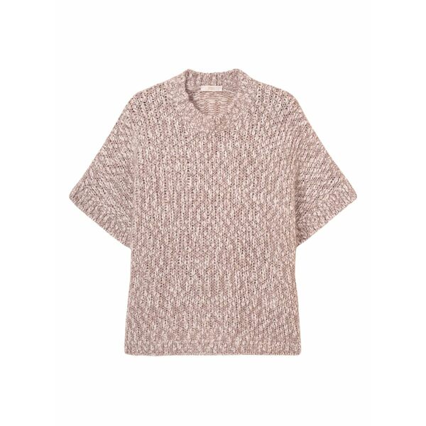 フェデーリ レディース ニット&セーター アウター Short-sleeve speckled sweater Pink|asty
