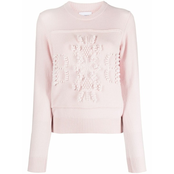 バリー レディース 編み物\u0026スウェーター アウター Logo-embroidered cashmere jumper Pink