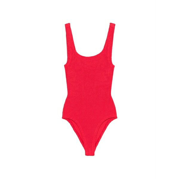 フンザ・ジー レディース 衣裳 トップス Crinkle-effect swimsuit Red