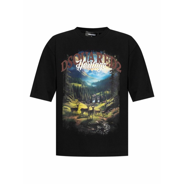 ディースクエアード メンズ プルオーバー トップス Canada t-shirt Black