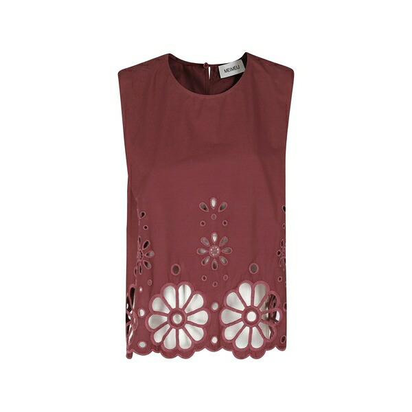 メイメイジェイ レディース プルオーバー トップス Broderie-anglaise sleeveless blouse Red