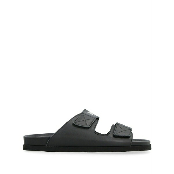 パーム・エンジェルス メンズ サンダル シューズ Logo-print touch-strap slides Black
