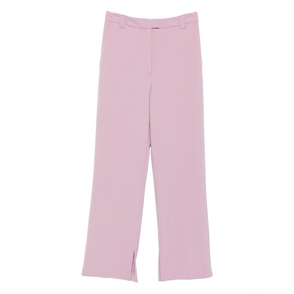 マルコポーロ レディース 心地よいズボン下 ボトムス Side-slit trousers Purple