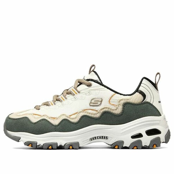 Skechers スケッチャーズ レディース スニーカー 【(WMNS) Skechers D\'Lites - Biggest Fan Shoes \'White Olive Green\' 896273-OWGN】 サイズ US_7(24.0cm)｜asty