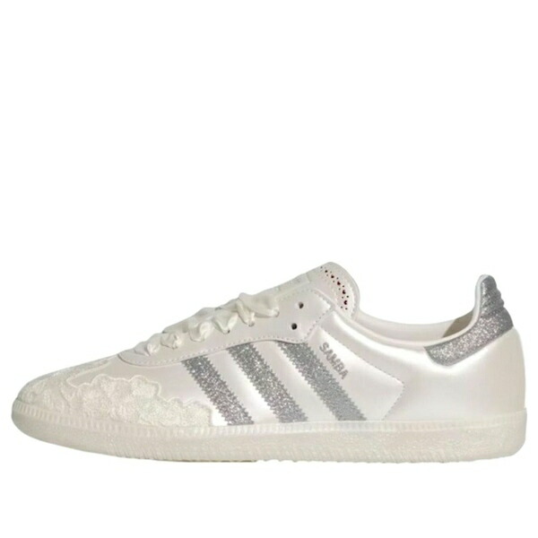 adidas アディダス レディース スニーカー  【(WMNS) adidas Samba OG \u0027Chalk White Silver Metallic\u0027 HP3658】  大きさ US_W_4.5