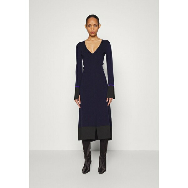 ヴィクトリア ベッカム レディース navy Jumper CUT OUT NECK ワンピース WITH DRESS トップス V dress スーツ・セットアップ | igf.md