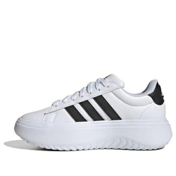 adidas アディダス レディース スニーカー  【(WMNS) adidas Grand Court Platform \u0027White Black\u0027 IE1092】  大きさ US_8.5(25.5糎)