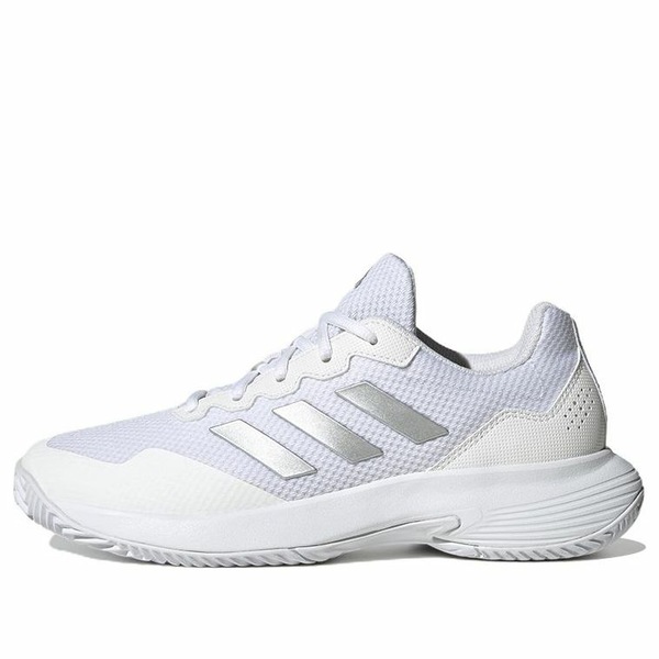 adidas アディダス レディース スニーカー 【(WMNS) adidas GameCourt 2.0 'White Silver Metallic' HQ8476】 サイズ US_9(26.0cm)|asty