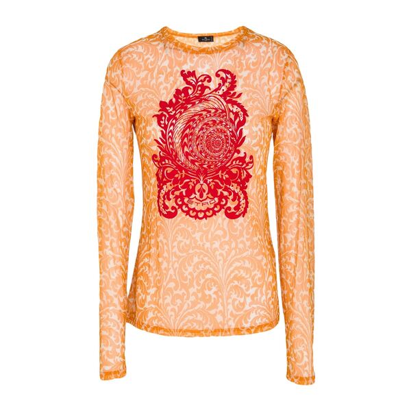 【貨物輸送無料】 エトロ レディース ティーシャツ トップス Tops Orange