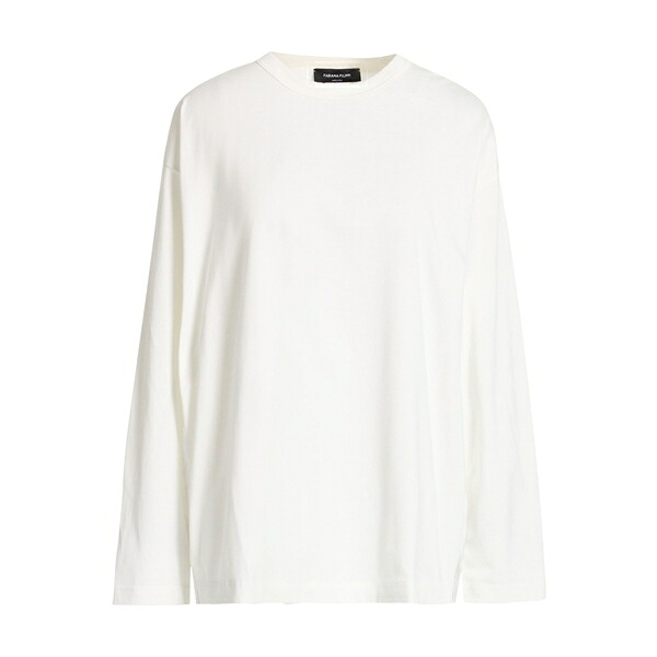 【送料無料】 ファビアナ フィリッピ レディース Tシャツ トップス T-shirts White｜asty