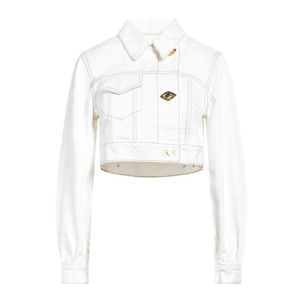 【貨物輸送無料】 ガニー レディース 上衣＆上衣 アウター Denim outerwear White レディースファッション-コート・ジャケット