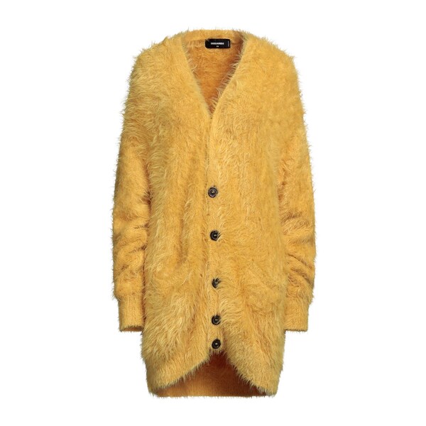 【貨物輸送無料】 ディースクエアード レディース ジレー アウター Cardigans Yellow