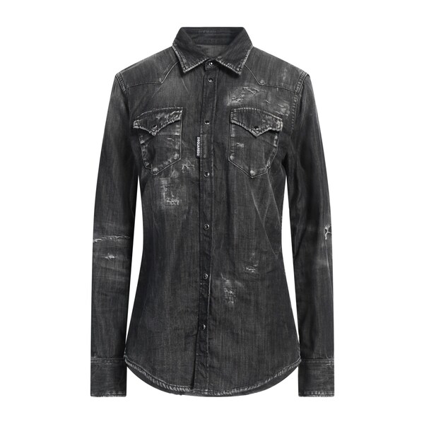 【貨物輸送無料】 ディースクエアード レディース プルオーバー トップス Denim shirts Black