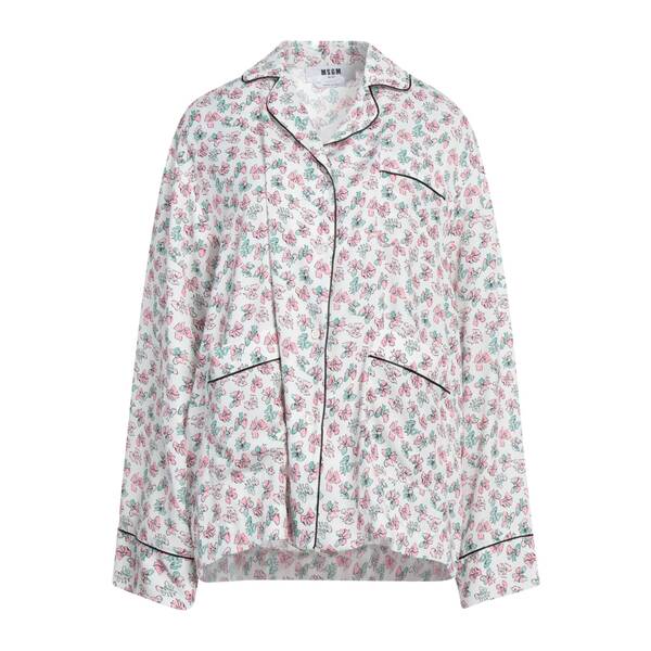 【送料無料】 エムエスジイエム レディース シャツ トップス Shirts White|asty