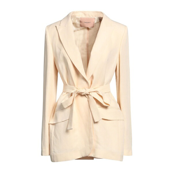 【送料無料】 ツインセット レディース ジャケット＆ブルゾン アウター Blazers White｜asty