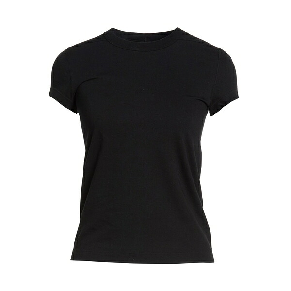 【貨物輸送無料】 リックオウエンス レディース ティーシャツ トップス T-shirts Black レディースファッション-トップス