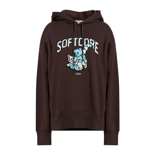 【貨物輸送無料】 エムエスジイエム レディース パーカー・スウェットシャツ アウター Sweatshirts Brown