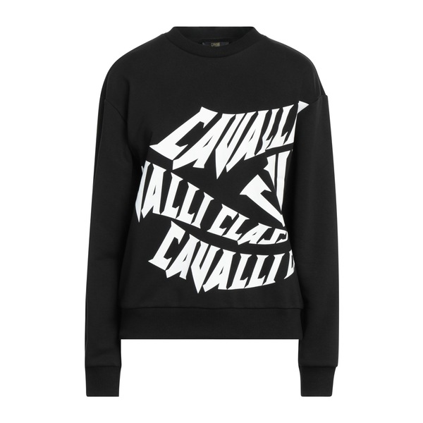 【送料無料】 ロベルトカヴァリ レディース パーカー・スウェットシャツ アウター Sweatshirts Black｜asty