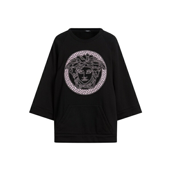 【貨物輸送無料】 ヴェルサーチ レディース パーカー・スウェットシャツ アウター Sweatshirts Black
