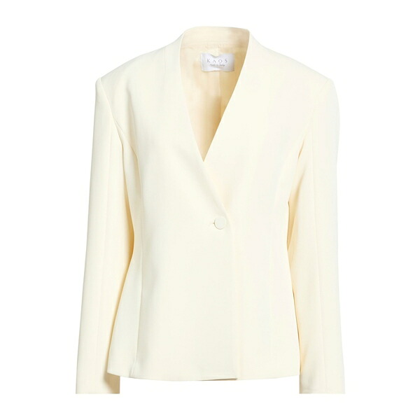 【送料無料】 カオス レディース ジャケット&ブルゾン アウター Blazers White|asty