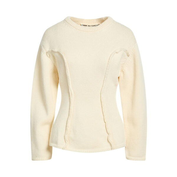 【貨物輸送無料】 コムデ給仕 レディース 編み物\u0026プルオーバー アウター Sweaters White