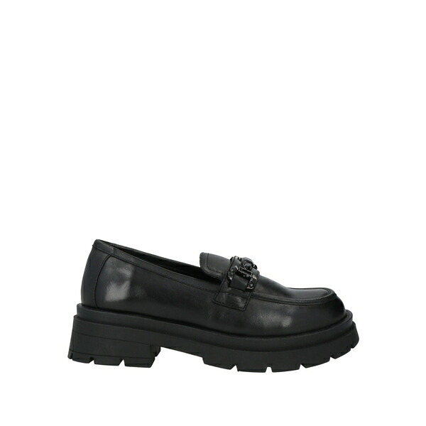 【貨物輸送無料】 トスカブルー? レディース スリッポン・ローファー シューズ Loafers Black