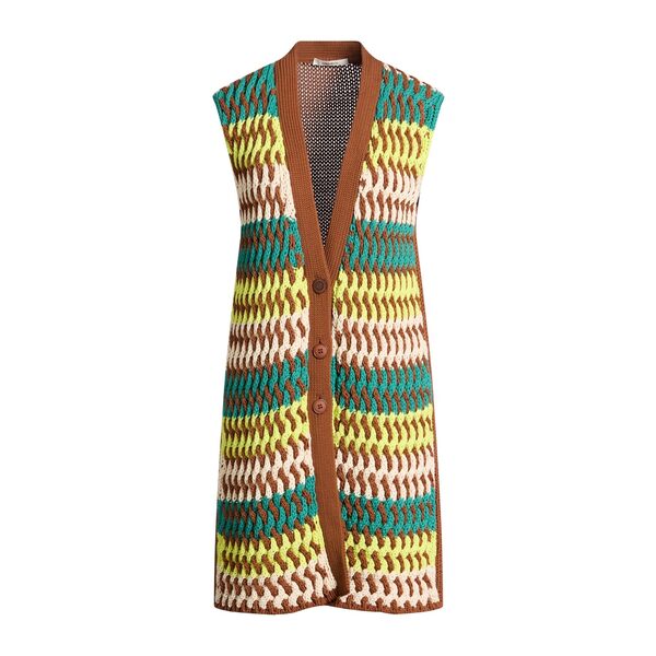 【貨物輸送無料】 マリパルミ レディース ジレー アウター Cardigans Brown