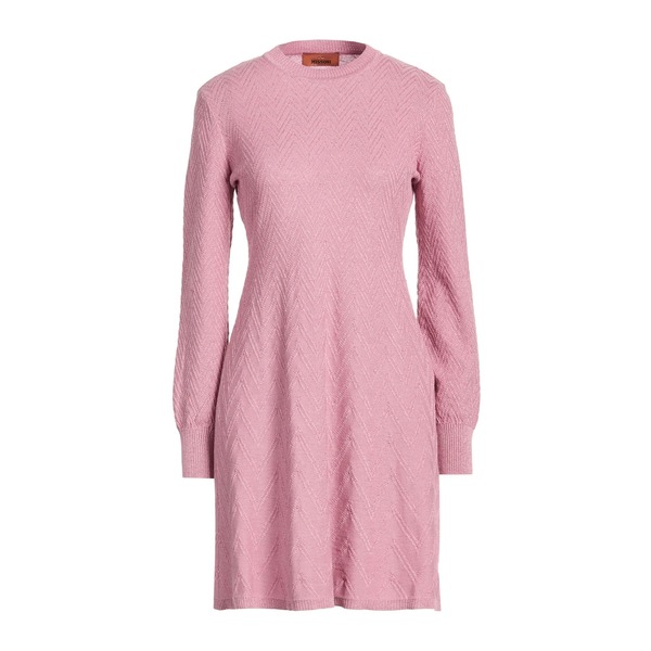 【送料無料】 ミッソーニ レディース ワンピース トップス Mini dresses Pink｜asty