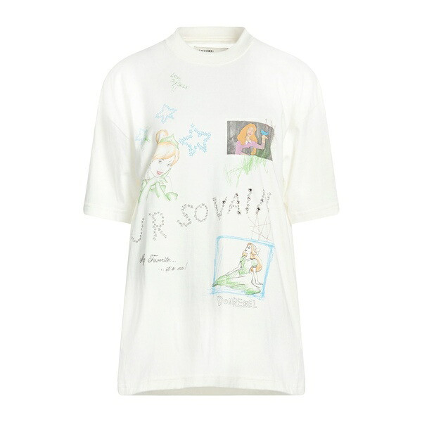 【送料無料】 ドムレベル レディース Tシャツ トップス T-shirts White|asty