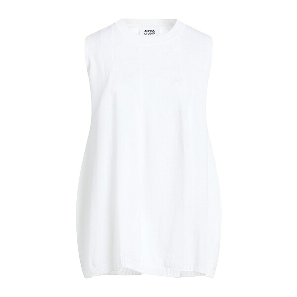 【送料無料】 アルファス テューディオ レディース ニット&セーター アウター Sweaters White|asty
