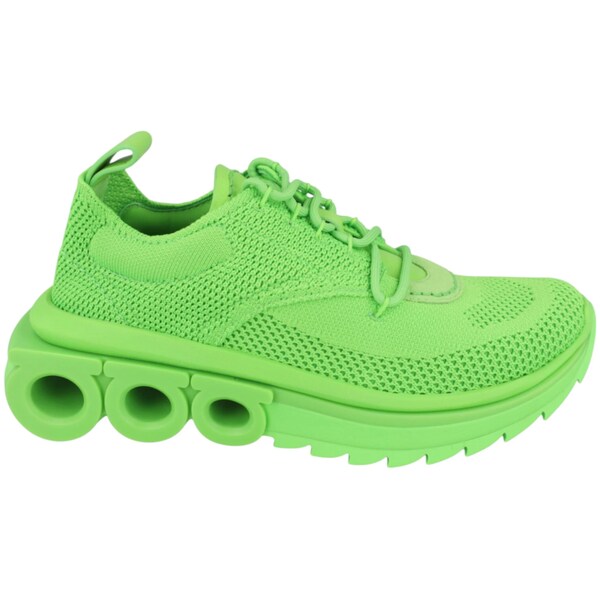 Ferragamo フェラガモ レディース スニーカー  【Ferragamo Nima Knit Sneakers Green (Women\u0027s)】  大いさ US_6(23.0珊) Green 靴-スニーカー-レディース靴