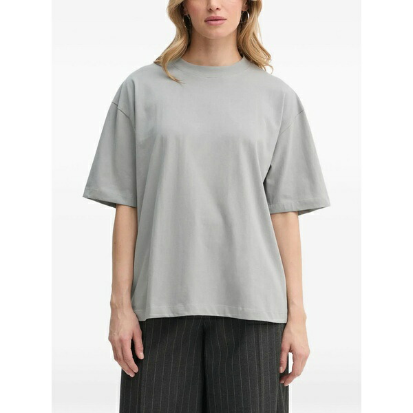 セカンド デイ レディース Tシャツ トップス Cotton t-shirt Grey｜asty 31,720円