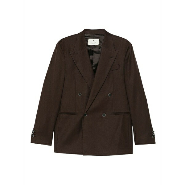 マニュエル リッツ メンズ ジャケット＆ブルゾン アウター Double-breasted blazer Brown｜asty