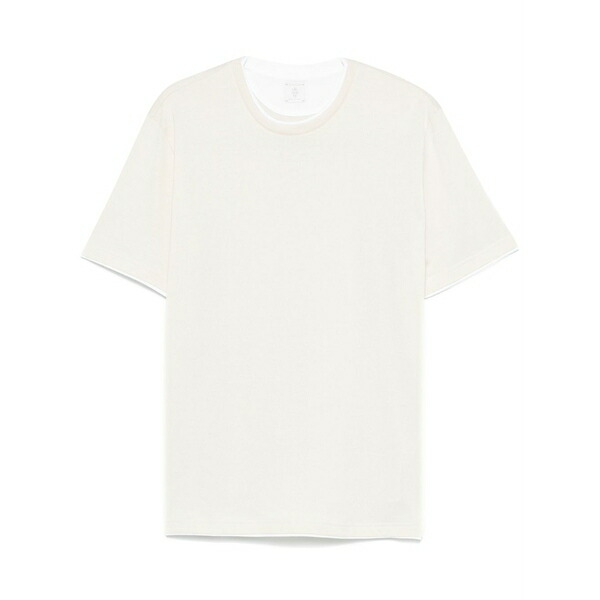 イレブンティ メンズ Tシャツ トップス Cotton t-shirt Neutrals|asty