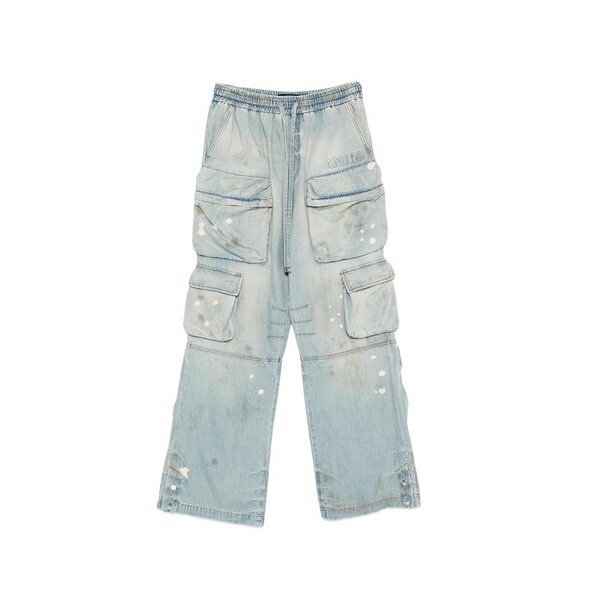 アミリ メンズ デニムパンツ ボトムス Drawstring-fastening cargo jeans Blue|asty