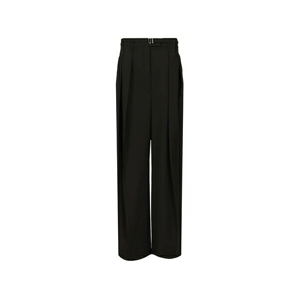スポーツマックス レディース カジュアルパンツ ボトムス Pleated wool trousers Black｜asty