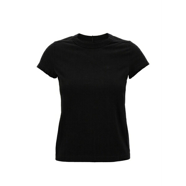 リックオウエンス レディース Tシャツ トップス Cropped level t-shirt Black|asty