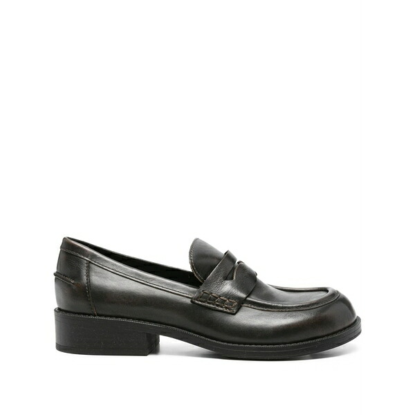 アッシュ レディース スリッポン・ローファー シューズ Penny leather loafers Black|asty
