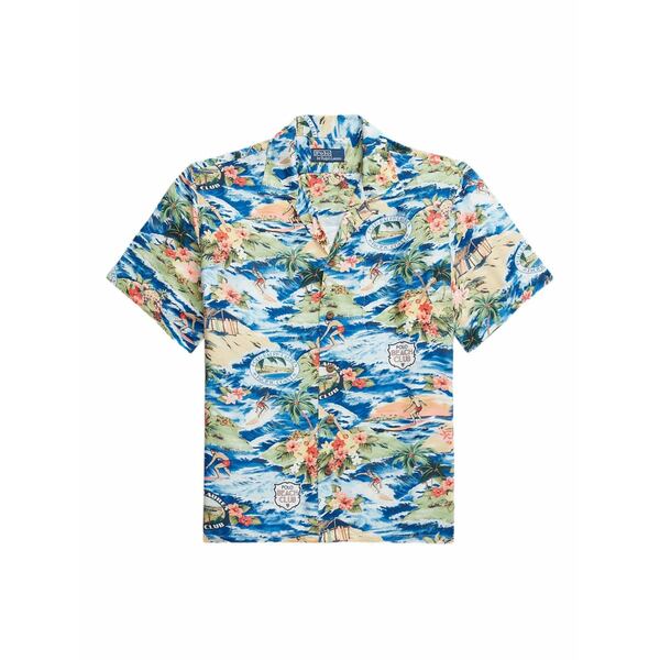 ラルフローレン メンズ シャツ トップス Printed shirt Blue|asty