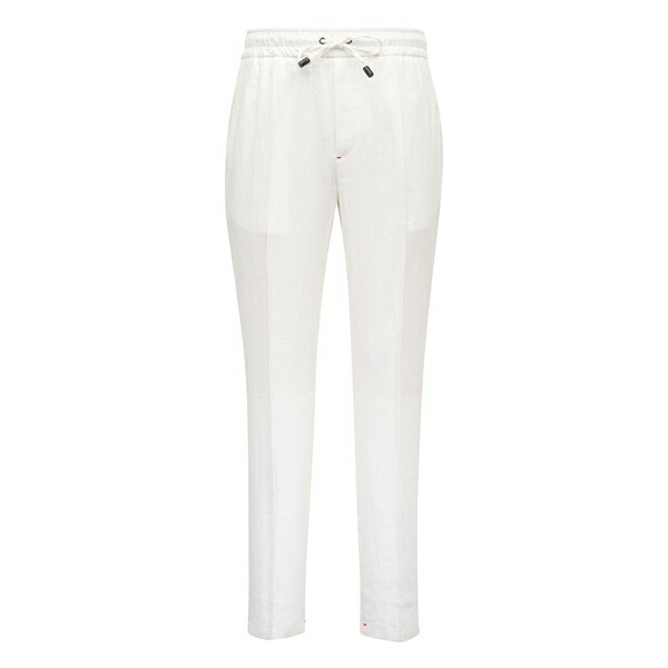 イザイア メンズ カジュアルパンツ ボトムス Drawstring trousers White｜asty