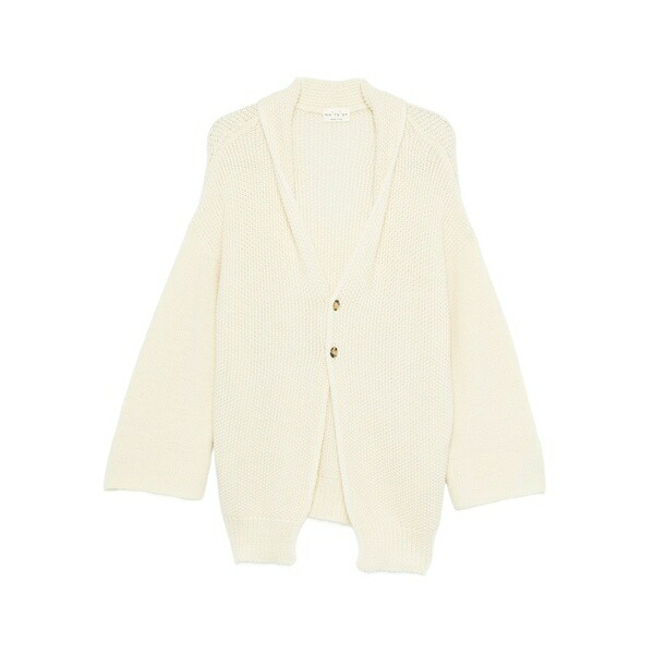 マリア レディース カーディガン アウター Shawl-collar cardigan White｜asty