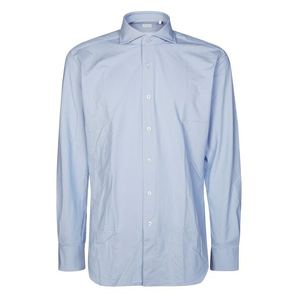 ザカス メンズ シャツ トップス Buttoned shirt Blue｜asty
