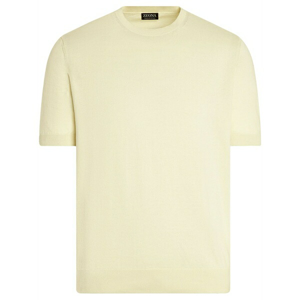 ゼニア メンズ Tシャツ トップス Cotton t-shirt Yellow｜asty