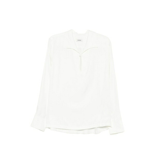 サンドロ メンズ シャツ トップス Wing-collar shirt White｜asty 48,480円