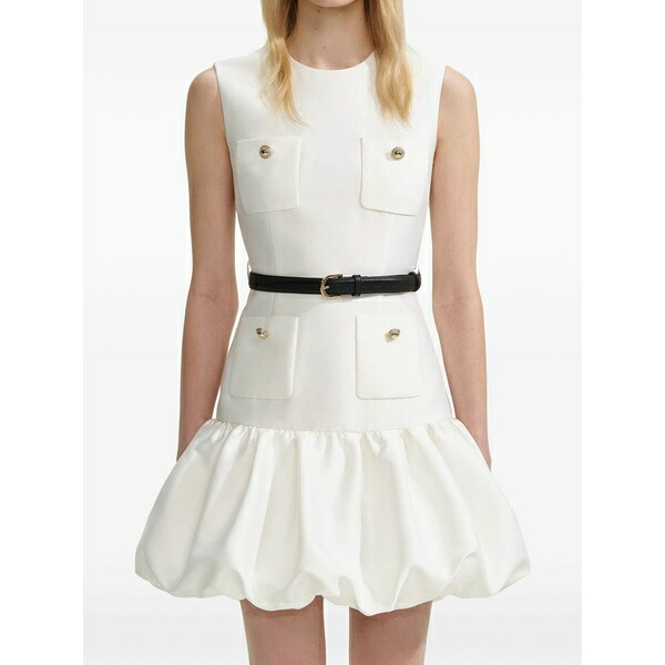 セルフ・ポートレイト レディース ワンピース トップス Sleeveless mini dress White｜asty