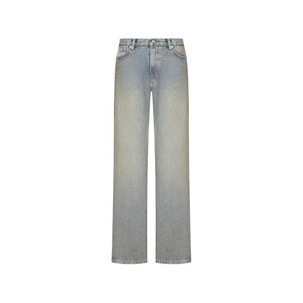 ハイクール レディース デニムパンツ ボトムス Washed straight-leg jeans Blue｜asty