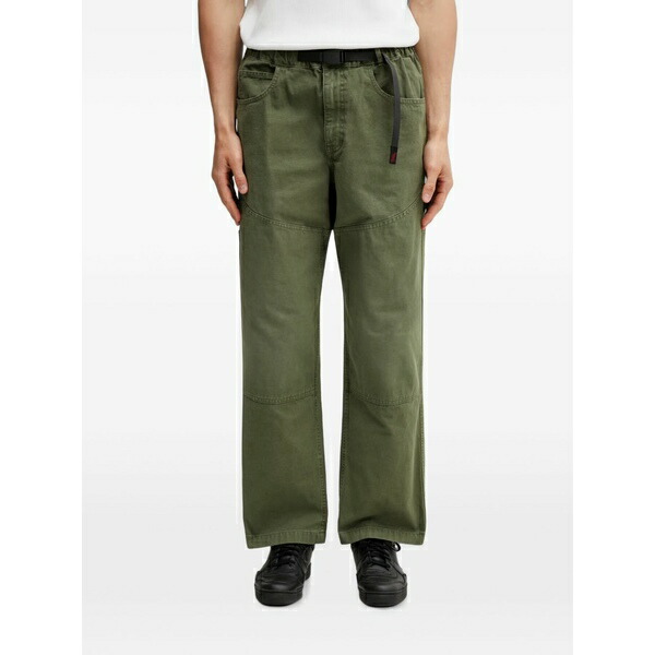 グラミチ メンズ カジュアルパンツ ボトムス Belted cargo pants Green｜asty