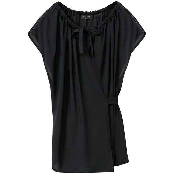 ファビアナ フィリッピ レディース シャツ トップス Wrap design blouse Blue|asty
